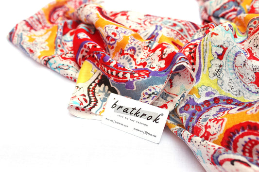 Soft viscose scarf texture close-up