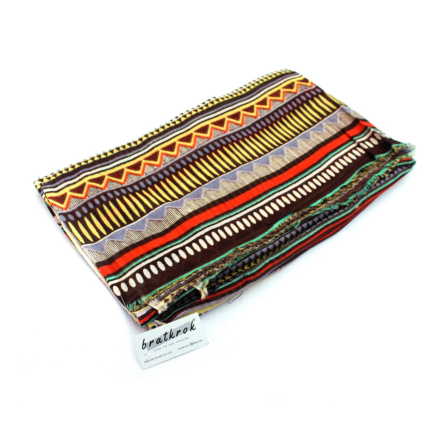 Bratkrok Women’s Printed Rayon Scarf – Light & Soft, 75 × 180 cm